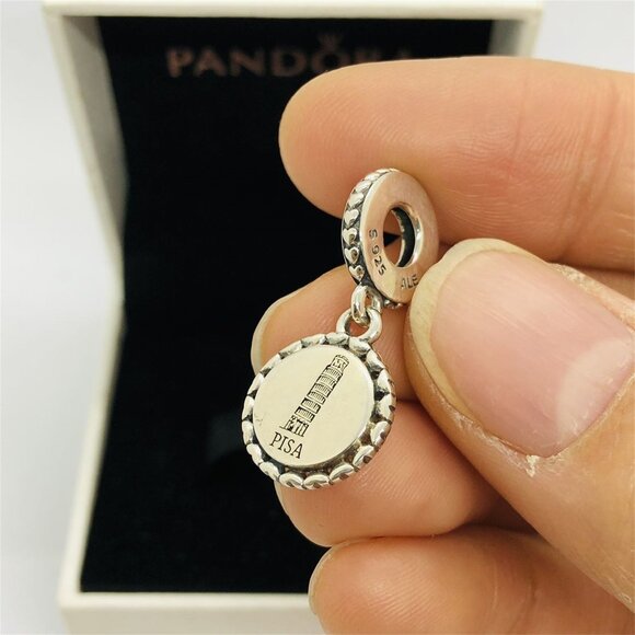 ✨🔥Pandora Tower of Pisa Charm S925 Silver with box - Picture 2 of 6